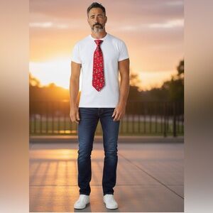 Men’s Christmas Santa tie (Golf theme)